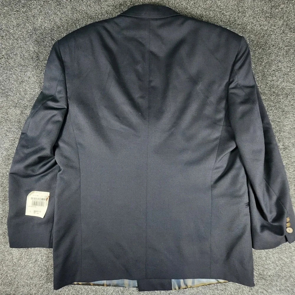 NWT‎ USA Soccer Embroidered Nino Cerruti Double Breasted Wool Blazer Navy 42S
